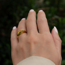 Yellow Sapphire Claw Ring in Gold Vermeil