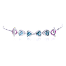 Aquamarine Totem Bracelet 925 Silver