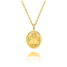 Ilala Palm Pendant in Gold Vermeil with 9k Gold Chain