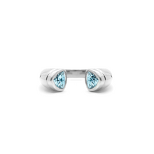Blue Aquamarine Colours of Africa Ring in 925 Silver