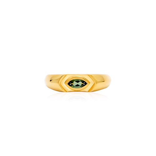 Green Tourmaline Ngao Ring
