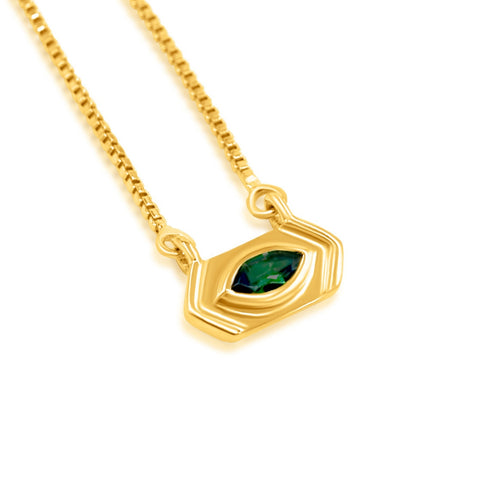 Green Tourmaline Ngao Chain