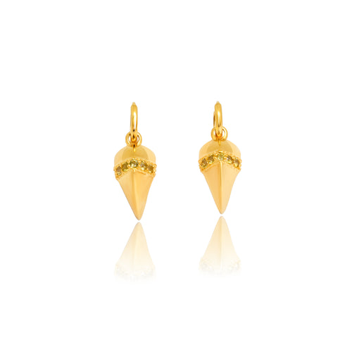 Yellow Sapphire Medium Claws with Hoops