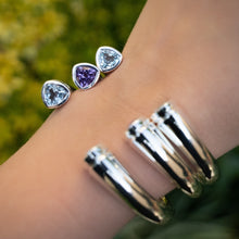 Blue Aquamarine Colours of Africa Cuff in 925 Silver