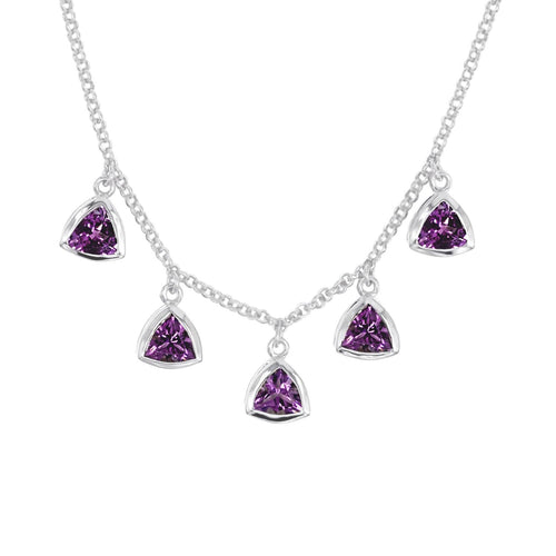 Purple Amethyst Colours of Africa Shaker Chain in 925 Silver