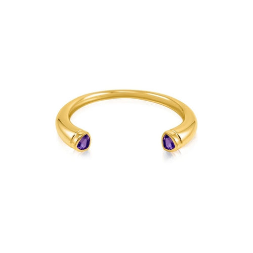 Purple Amethyst Colours of Africa Cuff in Gold Vermeil