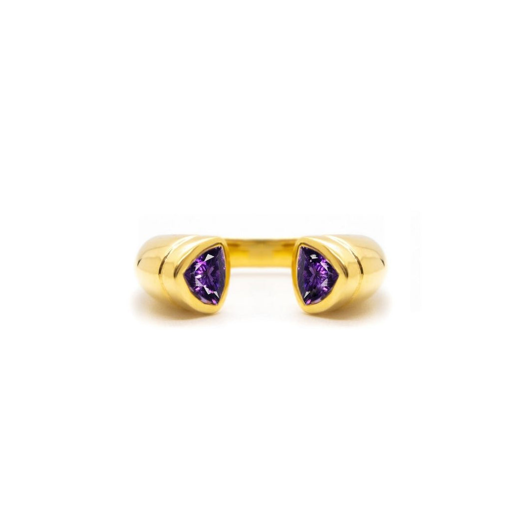 Purple Amethyst Colours of Africa Ring in Gold Vermeil