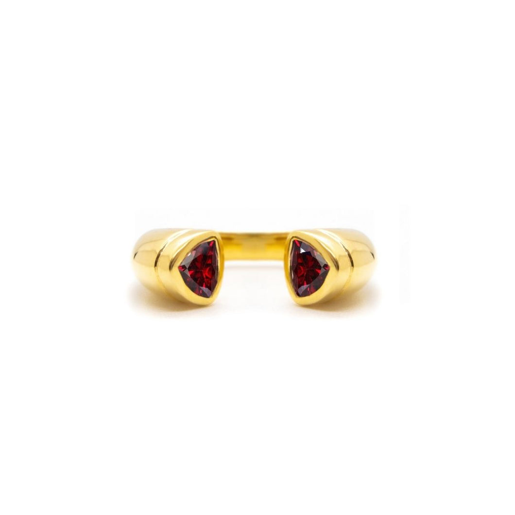 Red Garnet Colours of Africa Ring in Gold Vermeil