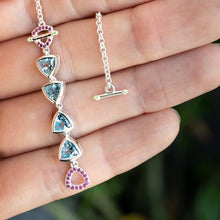 Aquamarine Totem Bracelet 925 Silver