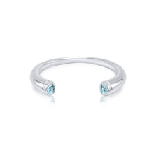 Blue Aquamarine Colours of Africa Cuff in 925 Silver