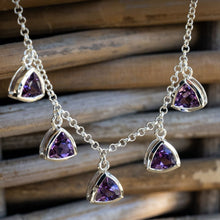 Purple Amethyst Colours of Africa Shaker Chain in 925 Silver