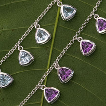 Blue Aquamarine Colours of Africa Shaker Chain in 925 Silver